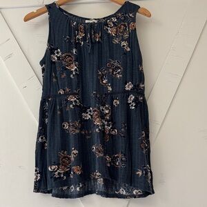Maurices Dark Floral Tank Top